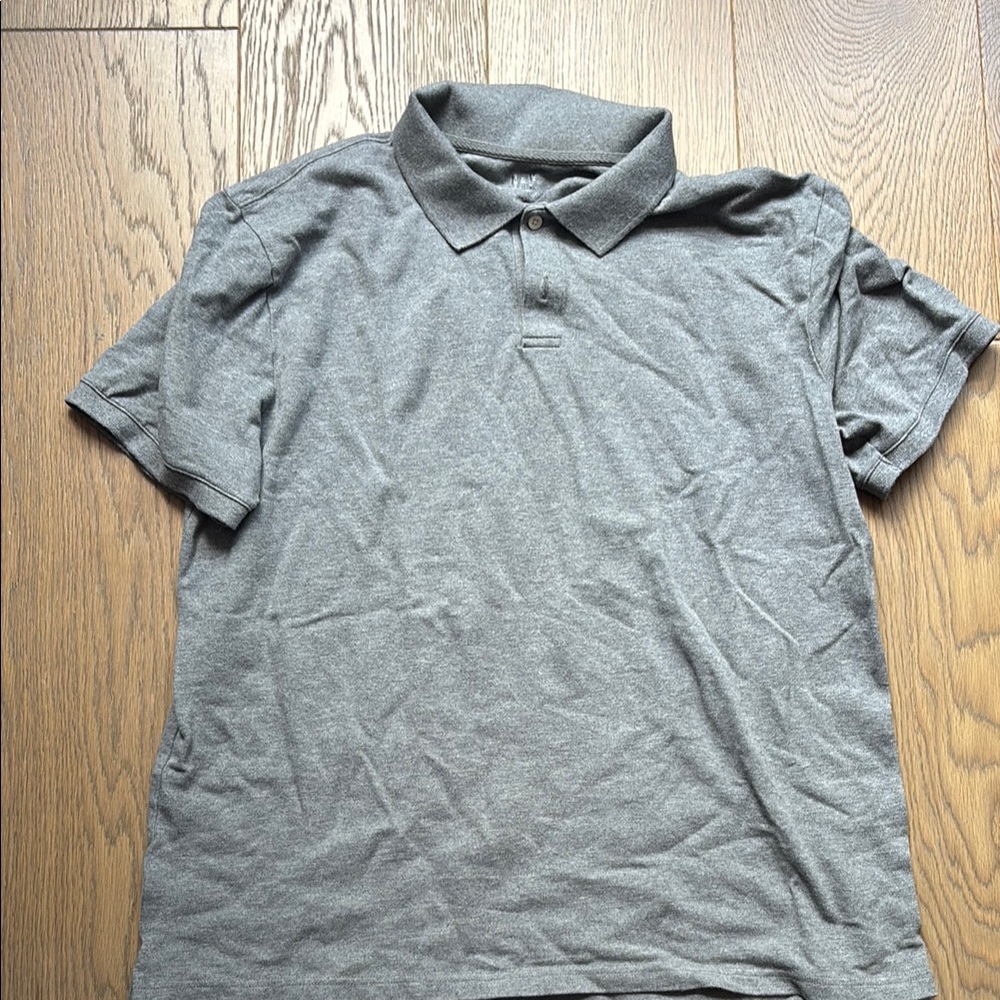 GAP Gray Polo Shirt Classic Cotton Blend